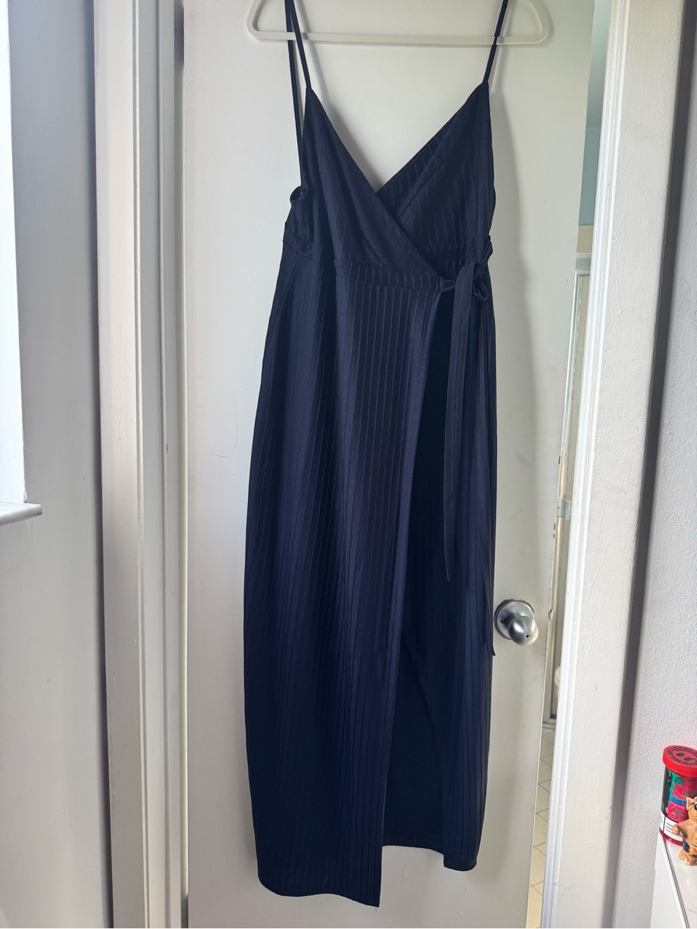 Zara Black Wrap Maxi Dress with Spaghetti Straps